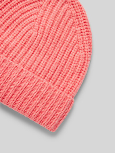 Seeberger Beanie met labeldetail Felroze - 2