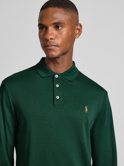Polo Ralph Lauren Slim fit poloshirt in logostitching Donkerrood - 3