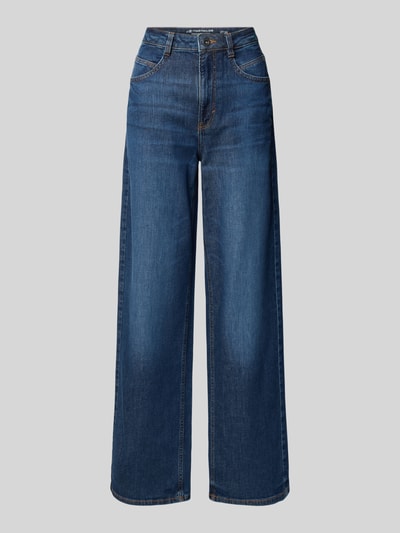 Productfoto, Loose Fit Jeans uit katoenmix model 'MADINA WIDE' van Tom Tailor in denim look met high waist, twill textuur, 5-pocket-design.