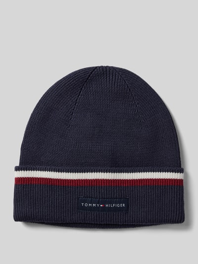 Tommy Hilfiger Gebreide muts met labelpatch, model 'LOVE SOLID' Marineblauw - 1