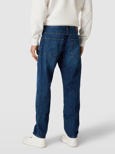 BOSS Orange Slim Fit Jeans mit Kontrastnähten Modell 'Re.Maine' Dunkelblau 5
