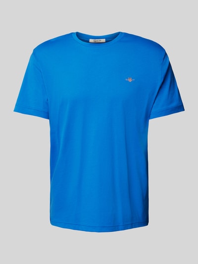 Gant T-Shirt mit Label-Stitching Royal 1