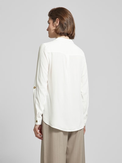 Vero Moda Overhemdblouse met opgestikte paspelzakken op de borst, model 'BUMPY' Marineblauw - 5