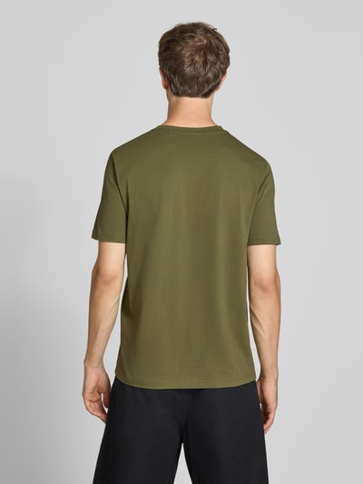 HUGO Blue regular fit T-shirt van puur katoen model 'NESPTEE' Olijfgroen - 5
