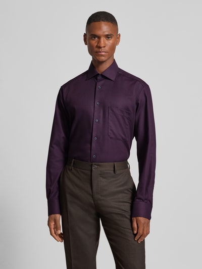 ETERNA Comfort fit zakelijk overhemd met knoopsluiting Bordeaux - 4
