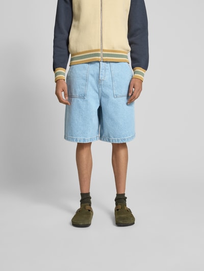 MAISON KITSUNÉ Jeansshorts mit Eingrifftaschen Hellblau 4