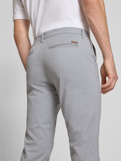 Jack & Jones Chinosy o kroju regular fit z dodatkiem streczu model ‘MARCO’ Srebrny 3