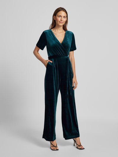 Apricot Jumpsuit in glanzende look met strikceintuur Groen - 1