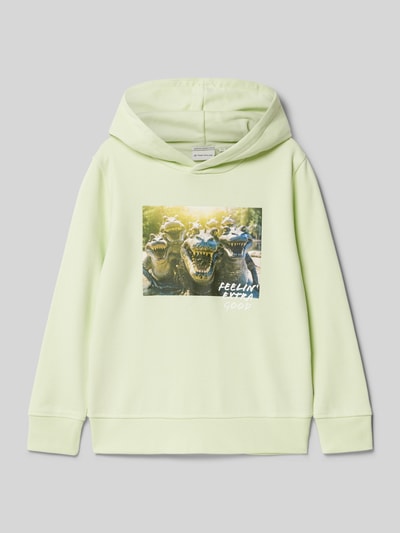 Tom Tailor Regular Fit Hoodie aus reiner Baumwolle Hellgruen 1