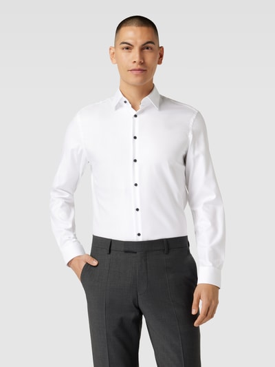 Jake*s Slim Fit Business-Hemd mit Kentkragen Weiss 4