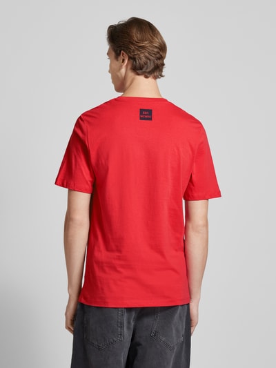 Jack & Jones T-Shirt mit Label-Print Modell 'NEO' Rot 5