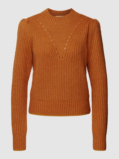 Scotch & Soda Gebreide pullover met structuurmotief Hazelnoot - 2