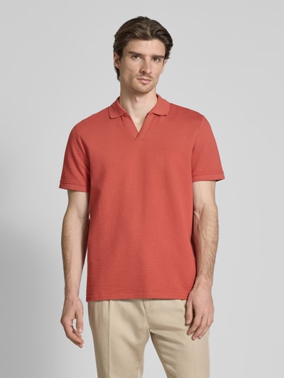 MCNEAL Regular Fit Poloshirt mit V-Ausschnitt Terra 4