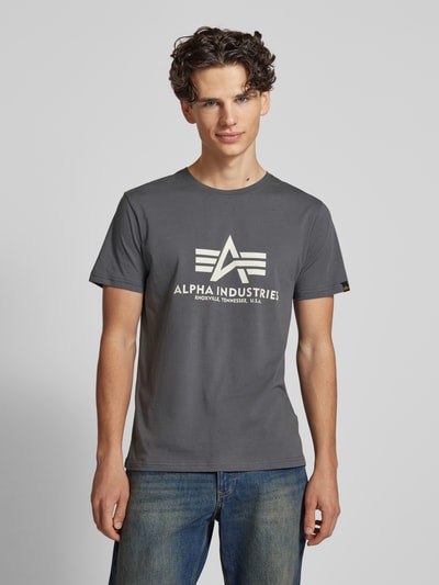 Alpha Industries T-Shirt mit Label-Print Anthrazit 4