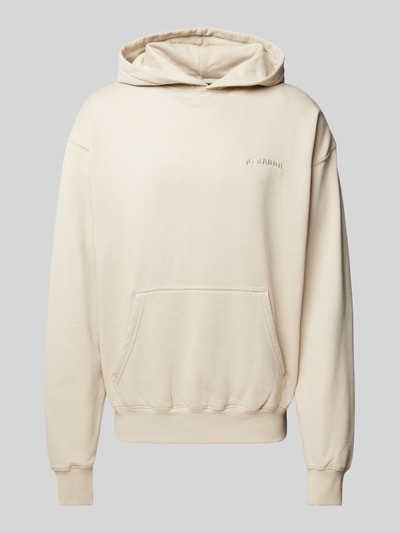 Pegador Oversized Hoodie mit Label-Stitching Beige 2