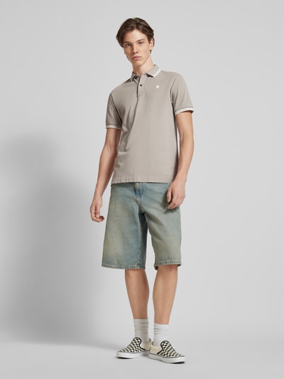 G-Star Raw Slim fit poloshirt met verlengde achterkant, model 'Dunda' Steengrijs - 1