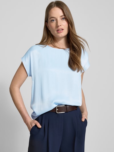 More & More T-shirt met kapmouwen Bleu - 3