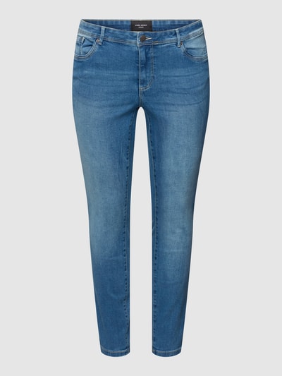 Vero Moda Curve PLUS SIZE Skinny Fit Jeans mit Stretch-Anteil Modell 'FANYA' Jeansblau 2