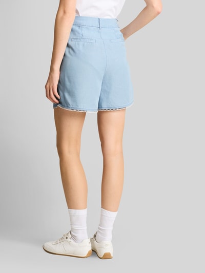 Tom Tailor Denim Damen Stoffshorts aus Lyocell mit Spitzenborte Bleu 5