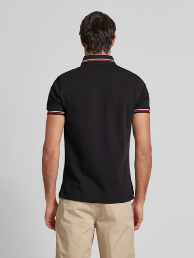 Tommy Hilfiger Slim Fit Poloshirt mit Logo-Stitching Black 5