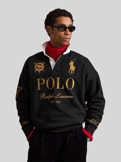 Polo Ralph Lauren Sweatshirt mit großem Logo-Print Black 4