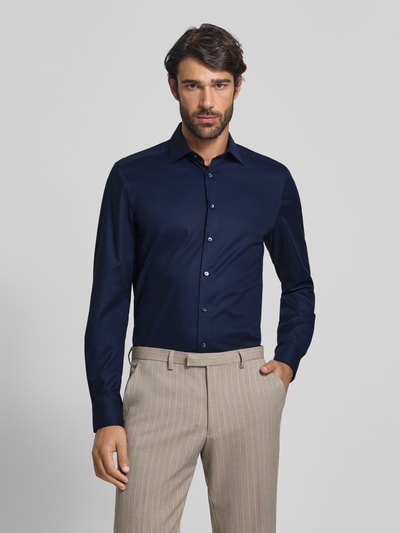 OLYMP Level Five Slim fit zakelijk overhemd met kentkraag Marineblauw - 4