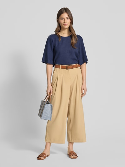 Seidensticker Regular Fit Leinenblusenshirt mit 1/2-Arm Marine 1