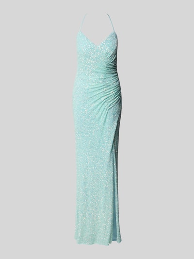 V.M. Abendkleid mit Pailletten Hellgruen 2