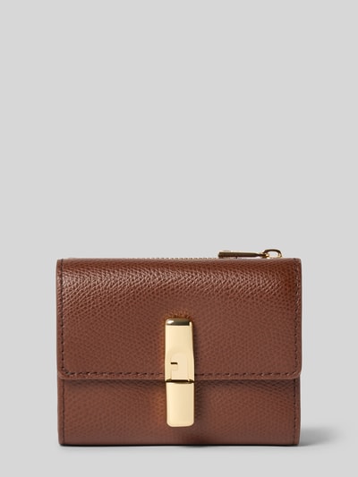 Produktfoto, Portemmonaie und Kartenetui im Set aus Leder Modell 'IRIDE' van FURLA, dames portemonnee en kaartetui van echt leer met structuurpatroon, muntvak met ritssluiting, kaart- en biljetvakken, overslag met pinsluiting