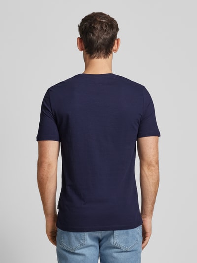 Casual Friday T-shirt met borstzak, model 'THOR' Donkerblauw - 5