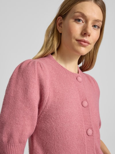 Neo Noir Gebreide cardigan met 1/2-mouwen, model 'Trudy' Roze - 3