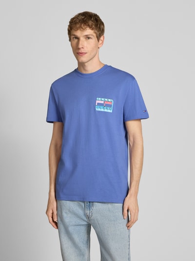 Tommy Jeans T-shirt o kroju regular fit z czystej bawełny Królewski niebieski 5