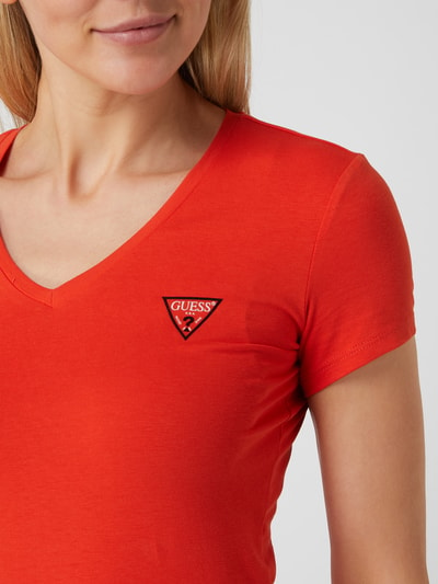 Guess T-Shirt mit Logo Rot 3