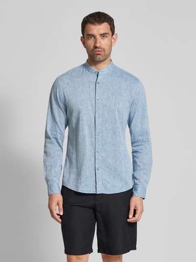 Strellson Vrijetijdsoverhemd met opstaande kraag, model 'Cornel' Turquoise - 4