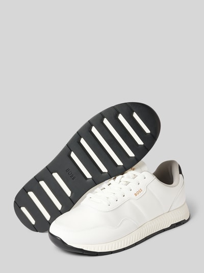 BOSS Sneakers met vetersluiting, model 'Titanium' Wit - 4