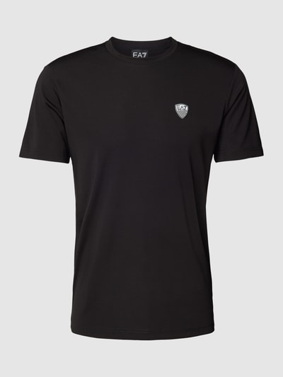 EA7 Emporio Armani T-shirt z detalem z logo Czarny 2