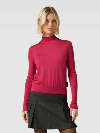 HUGO Strickpullover aus Schurwolle Modell 'Sedennian' Pink 4