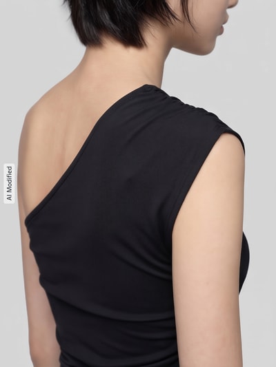 PIECES Blusentop mit One Shoulder-Ausschnitt Black 3