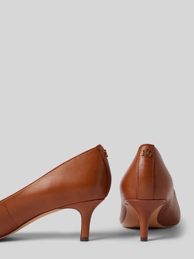 Lauren Ralph Lauren Lederpumps mit Pfennigabsatz Modell 'ADRIENNE' Cognac 2