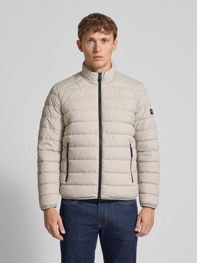 Marc O'Polo Kurtka pikowana o kroju regular fit z wodoodpornego materiału Jasnoszary 4