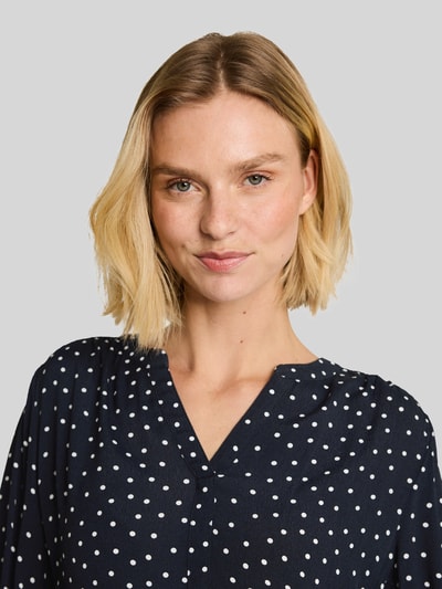 Tom Tailor Relaxed Fit Hemdbluse aus reiner Viskose Marine 3