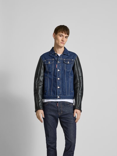 Dsquared2 Jeansjacke mit Knopfleiste Blau 4