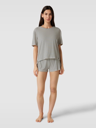 Skiny Pyjama-Shorts mit Streifenmuster Modell 'Stripes' Offwhite 1