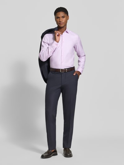 Seidensticker Slim Fit Businesshemd aus reiner Baumwolle Modell 'New Kent Patch' Rose 1