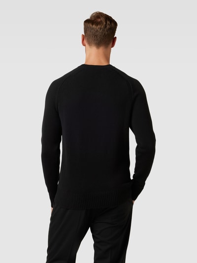 BOSS Pullover van kasjmier met ronde hals, model 'Maglio' Zwart - 5