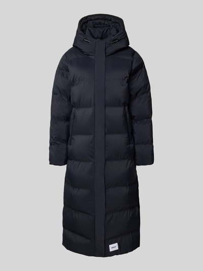 khujo Gewatteerde lange jas met ritszakken, model 'MAYLA3' Donkerblauw - 2