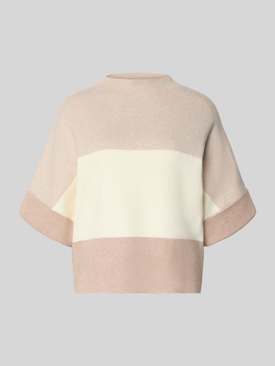 MORE & MORE Strickpullover mit Stehkragen Beige 2