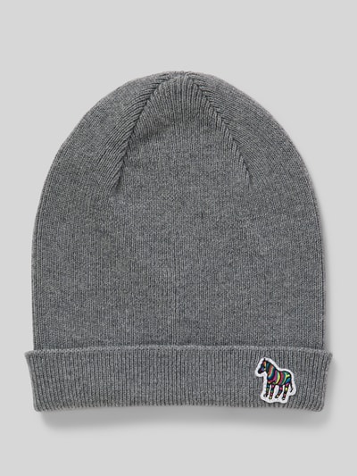 PAUL SMITH Beanie aus reiner Wolle Modell 'ZEBRA' Dunkelgrau 1