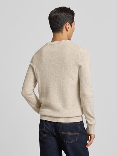 Marc O'Polo Regular fit gebreide pullover van wolmix Offwhite - 5