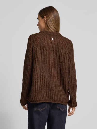 Smith and Soul Strickpullover mit Woll- und Mohair-Anteil Modell 'Raglan' Schoko 5